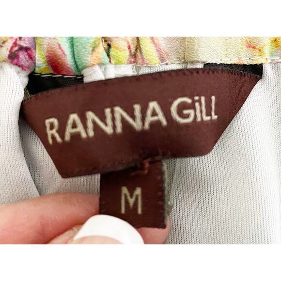 Ranna Gill x Anthropologie Women's Firefleur Maxi Skirt Watercolor Flower Print - Picture 9 of 11